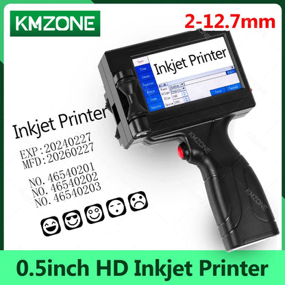 Portable handheld inkjet printer TIJ coding machine with touch screen, black KMZONE on Tampa Home & Garden Store