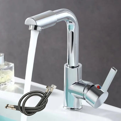 Bathroom Faucet 360° Rotate Chrome Deck Mounted Single Handle Mixer Tap Hot Cold