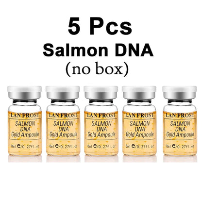 LAN FROST Salmon DNA Gold Ampoule 8ml x5 kit, skin booster serum bottles on Tampa Home & Garden Store