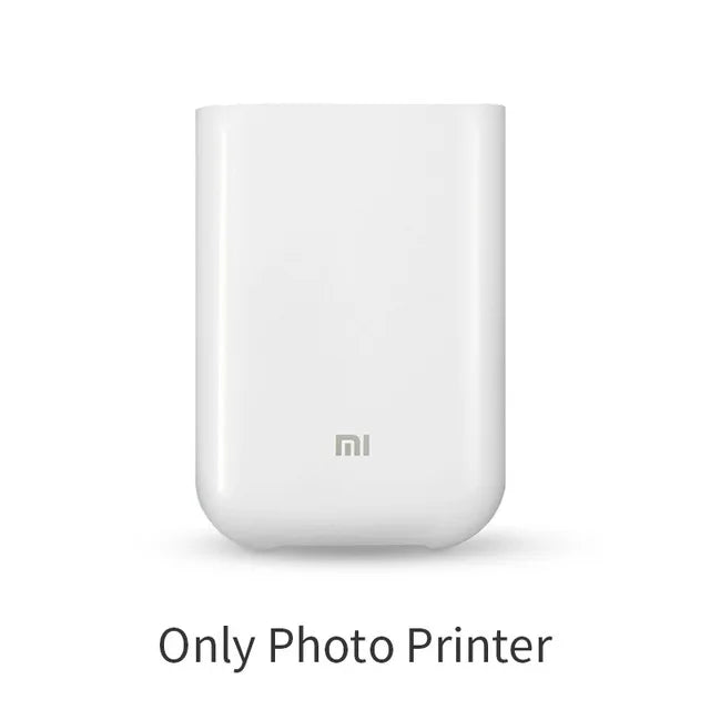 Portable mini photo printer white compact pocket picture printer with Mi logo on Tampa Home & Garden Store