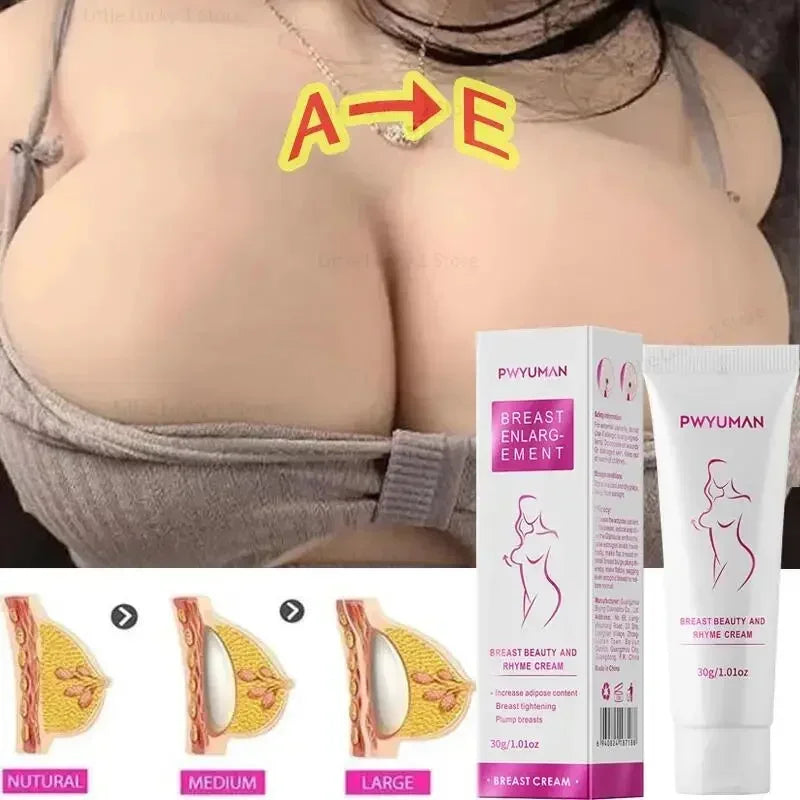 Breast enlargement cream by Silcy Skin in PWYUMAN two-piece box and tube packaging, bust lift on Tampa Home & Garden Store