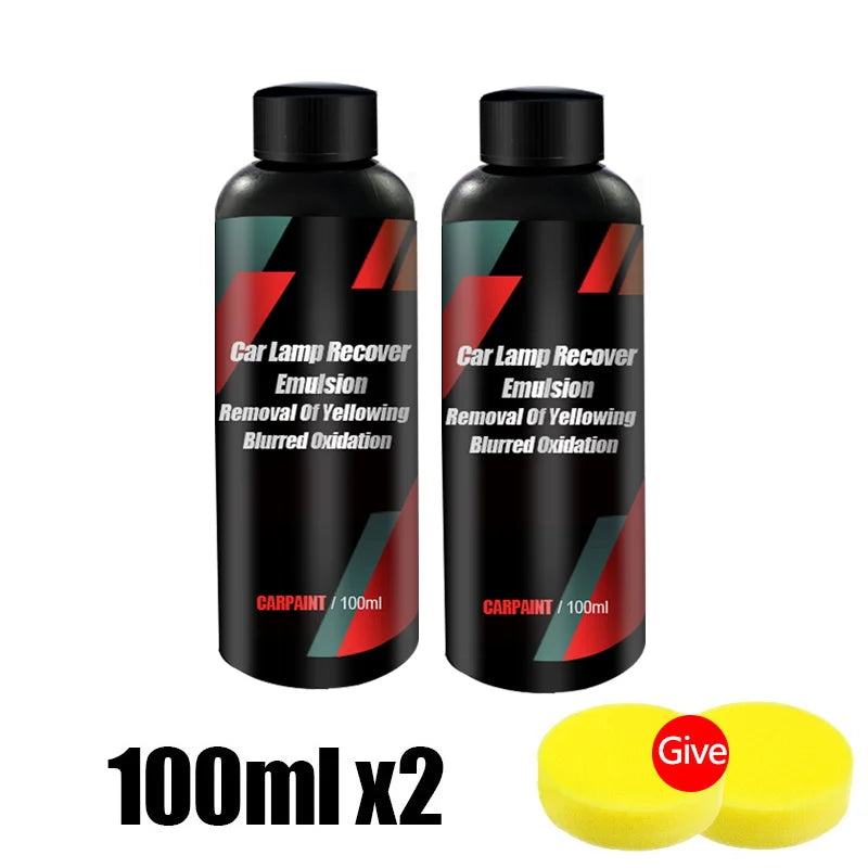Car Headlight Restoration Kit UpTrend Deals: black 100ml Car Lamp Emulsion bottles with sponges on Tampa Home & Garden Store