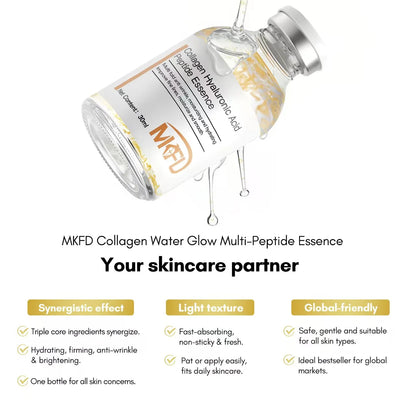 Korean Collagen Silk Peptide Hydrating Ampoule Serum bottle, Silcy Skin 30ml on Tampa Home & Garden Store