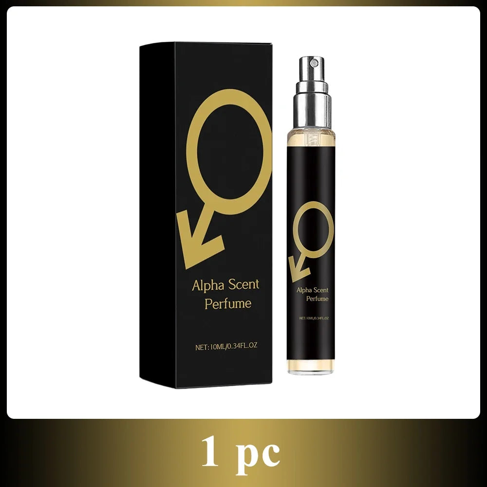 Alpha Scent Perfume spray for men in black and gold packaging with bold logo 10 ml on Tampa Home & Garden Store