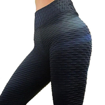 Soft push up leggings Stevvex black textured high-waisted training tights on Tampa Home & Garden Store