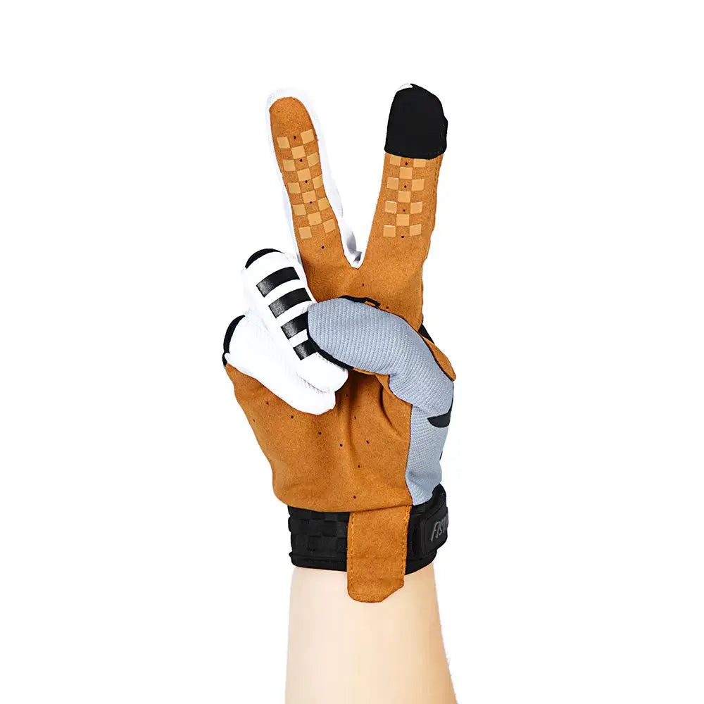 BikerZoneZ six-color windproof anti-slip touchscreen motorcycle gloves tan suede with gray palm on Tampa Home & Garden Store