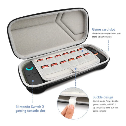 FLIPSTYLEZLLC Slim travel case for Nintendo Switch 2, gray shockproof shell with card slots on Tampa Home & Garden Store