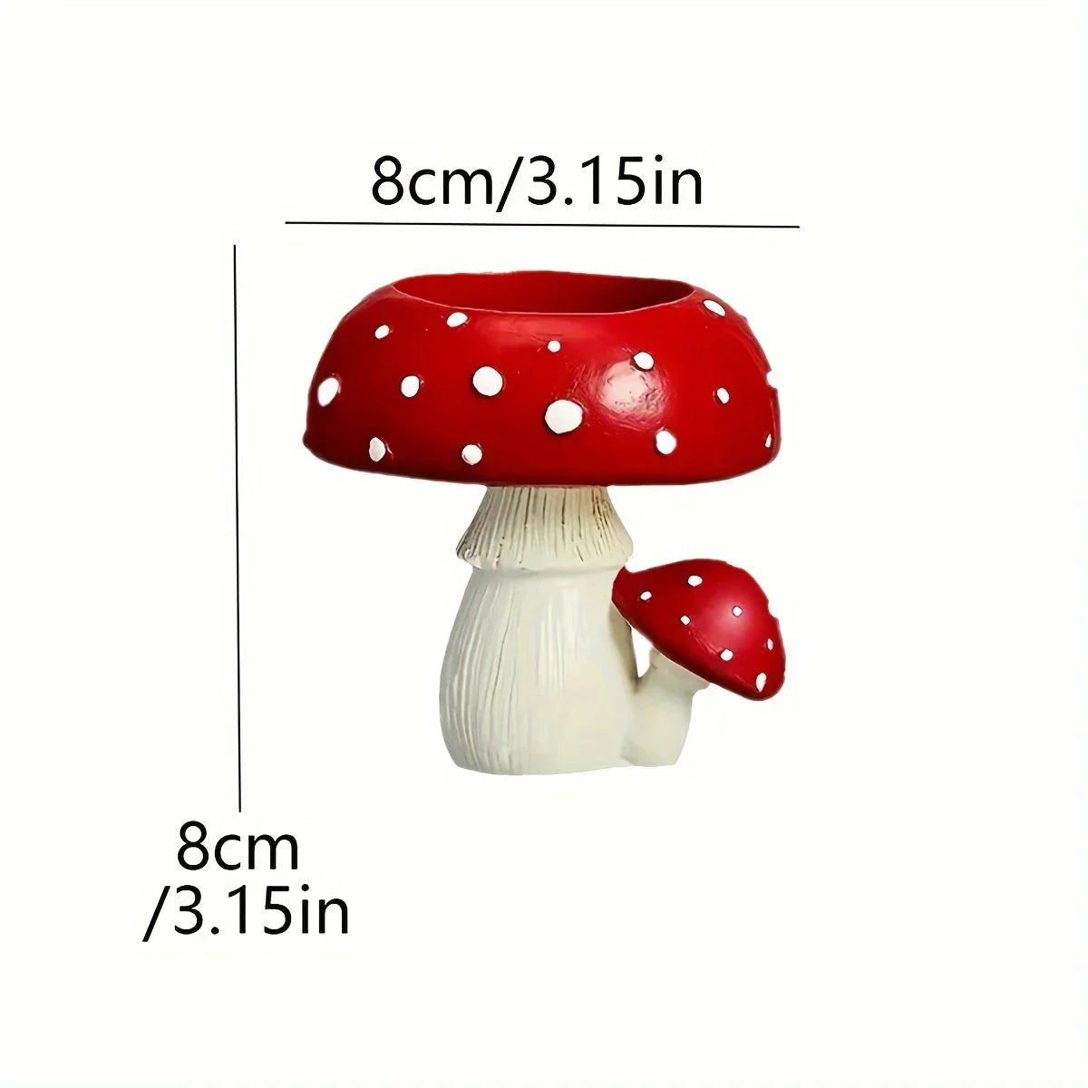 Small Mushroom Candle Holder Decorative Tea Light Home Ornament Craft Decoration