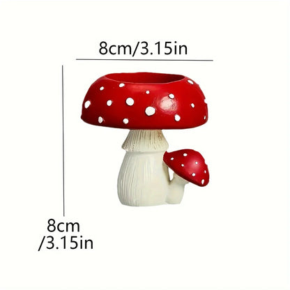 Small Mushroom Candle Holder Decorative Tea Light Home Ornament Craft Decoration