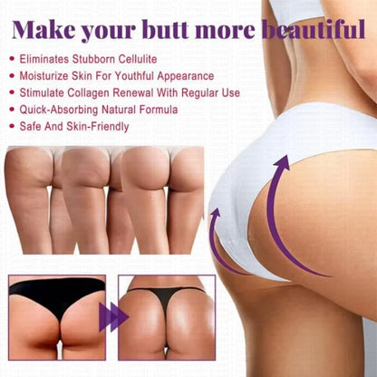 Silcy Skin buttock enlargement essential oil collage with before/after lifting arrows on Tampa Home & Garden Store