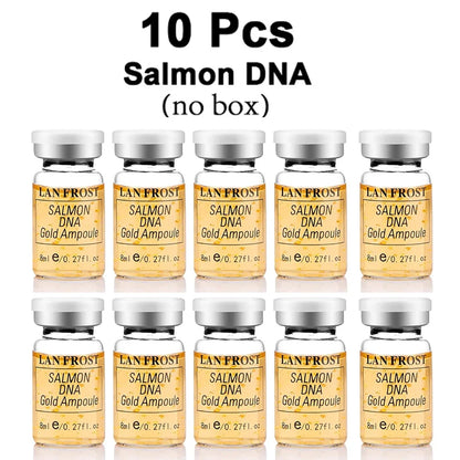 10 pcs LAN FROST Salmon DNA Gold Ampoule vials 8ml each skin booster on Tampa Home & Garden Store