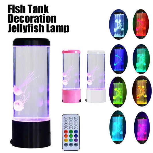 Jellyfish LED Lamp – Remote Control Color Changing Aquarium Night Light Home Decor - Tampa Home & Garden Store