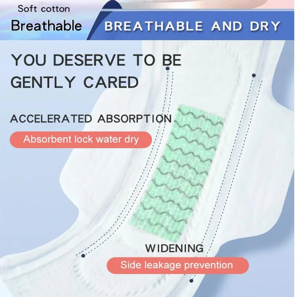 Silcy Skin 3-pack Anion sanitary pads breathable cotton green core for absorb and leak protection on Tampa Home & Garden Store