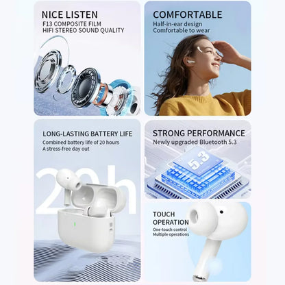 UEESFIT A5 Bluetooth earphones ENC mini wireless earbuds with case, comfortable BT5.3 on Tampa Home & Garden Store