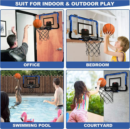FLIPSTYLEZLLC wall-mounted blue-frame mini basketball hoop for indoor/outdoor kids play on Tampa Home & Garden Store