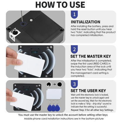 Invisible RFID Cabinet Lock by UpTrend Deals; black hidden electronic lock for wooden cabinets on Tampa Home & Garden Store