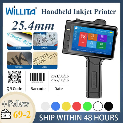 Willita portable handheld inkjet printer 25.4mm TIJ for logos & barcodes by UpTrend Deals on Tampa Home & Garden Store