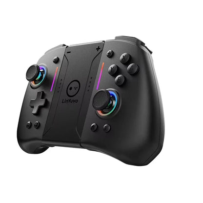LinYuvo Meteor Light wireless gamepad for Switch/OLED black with RGB-lit sticks gyro axis turbo on Tampa Home & Garden Store