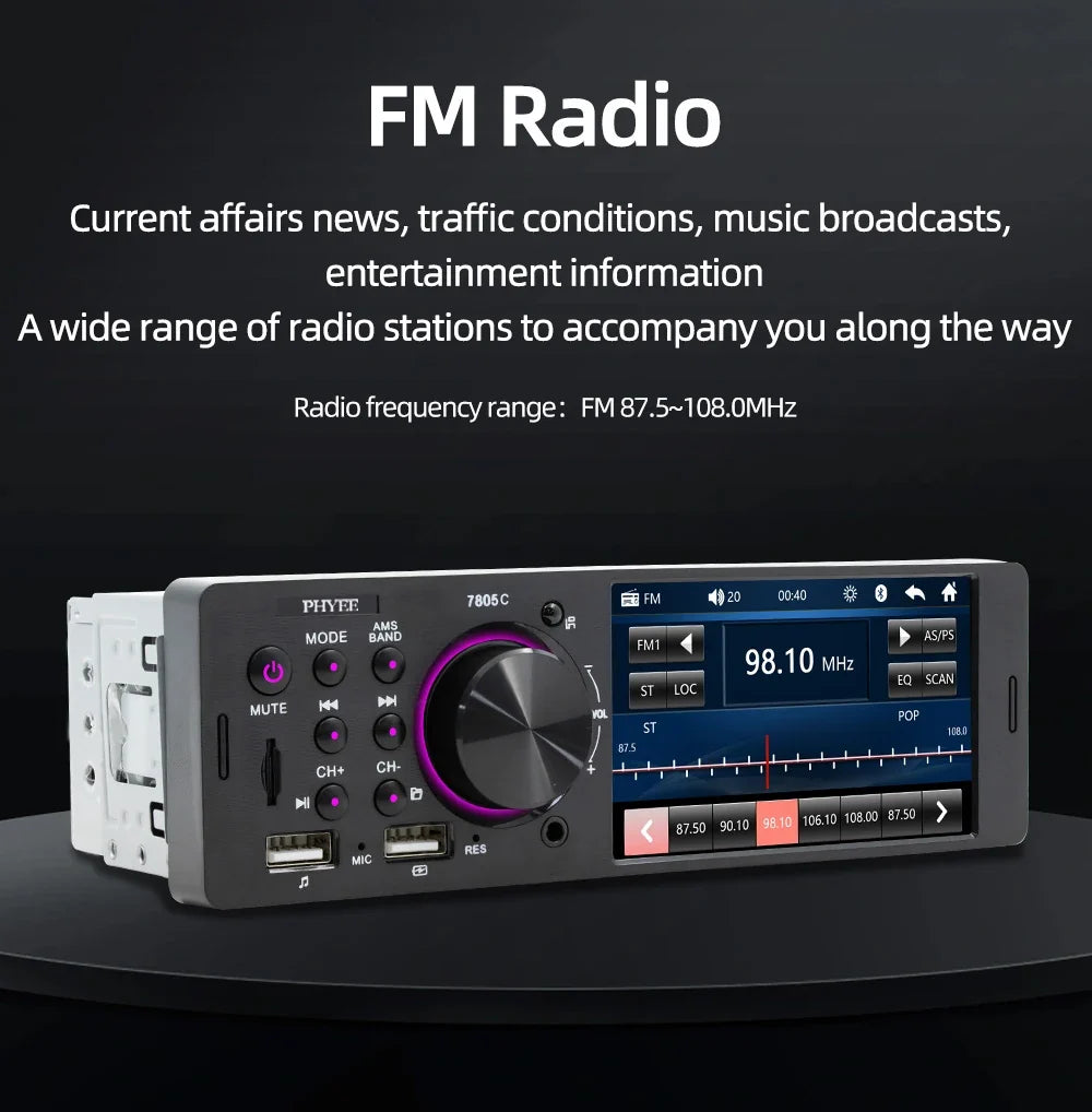 7-inch touchscreen car radio MP5 Bluetooth USB in-dash stereo black UpTrend on Tampa Home & Garden Store