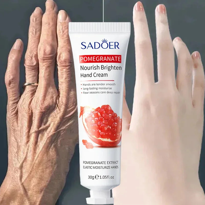 Hand Cream SADOER Pomegranate Nourish Brighten for moisturized hands on Tampa Home & Garden Store