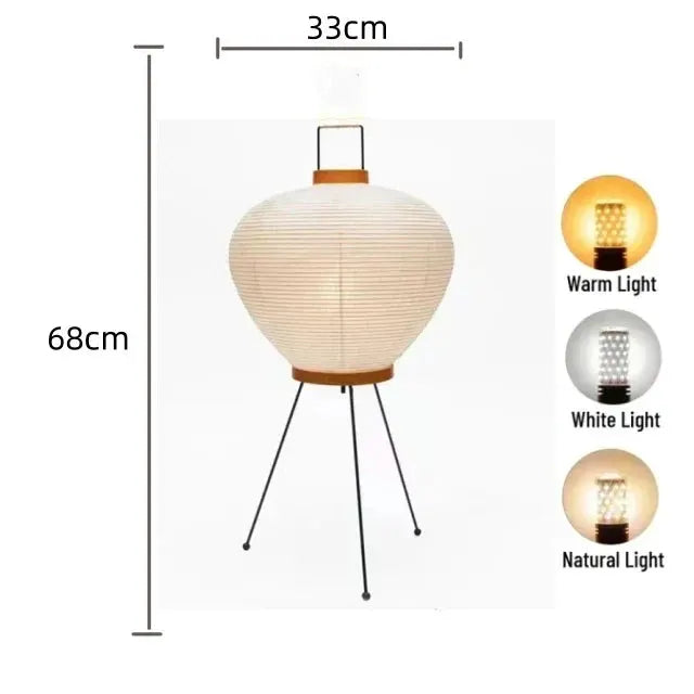 DecorBites Japanese Rice Paper Led Floor Lamp