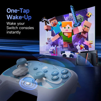 EasySMX S10 wireless gamepad teal RGB joystick, wake up feature, Switch/PC/Phone/TV compatible on Tampa Home & Garden Store