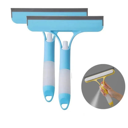 Window Cleaning Squeegee with Spray and Scrubber