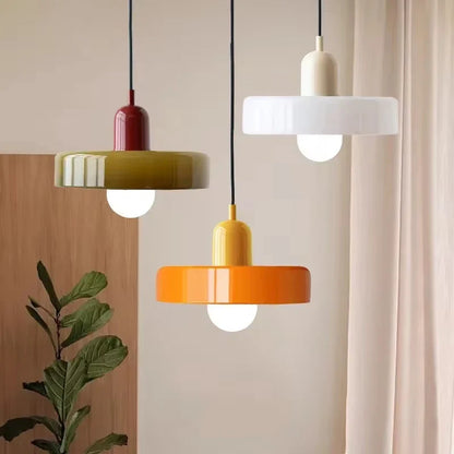 Nordic Bauhaus Glass Chandelier – Retro Dining Room Pendant Light for Living Room