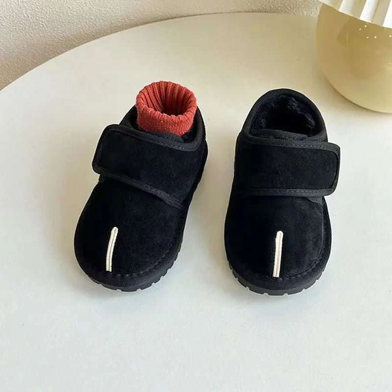 Kids Winter Snow Boots UpTrend Deals black faux suede with plush lining anti-slip sole on Tampa Home & Garden Store
