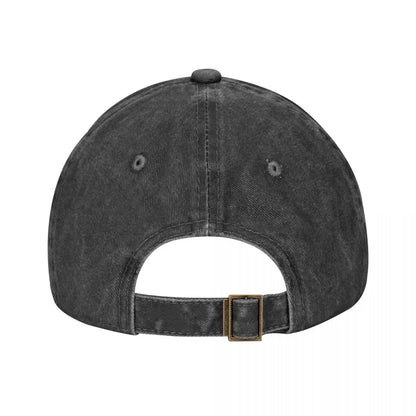 King Caps hat black washed denim, adjustable back strap with brass buckle by BikerZoneZ on Tampa Home & Garden Store