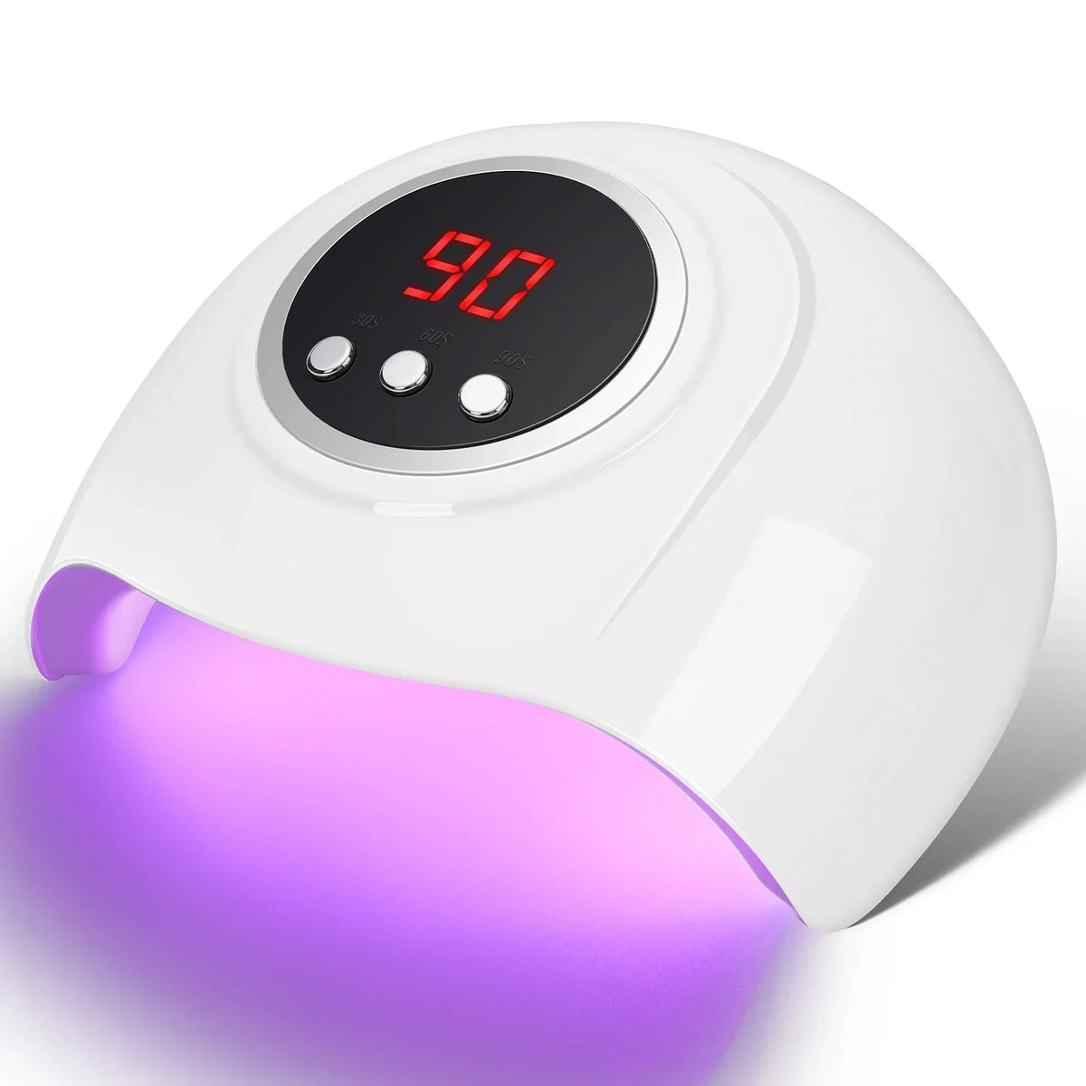 72W UV LED Nail Lamp Silcy Skin with infrared sensor, 24 LEDs, white dryer with purple glow on Tampa Home & Garden Store