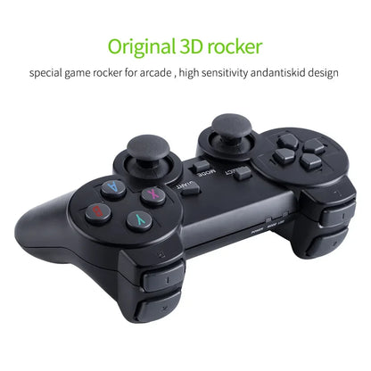 Retro game controller in black with dual analog sticks, D-pad, and colored A B X Y buttons on Tampa Home & Garden Store