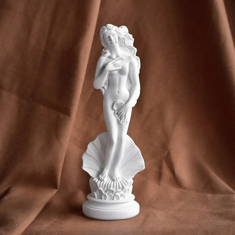 Birth of Venus resin statue by Perfecsy, Botticelli-inspired Greek goddess on a seashell base on Tampa Home & Garden Store