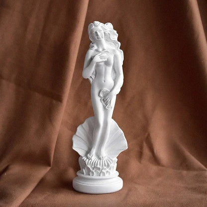 Birth of Venus resin statue by Perfecsy, Botticelli-inspired Greek goddess on a seashell base on Tampa Home & Garden Store