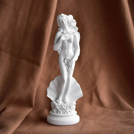 Birth of Venus resin statue by Perfecsy, Botticelli-inspired Greek goddess on a seashell base on Tampa Home & Garden Store