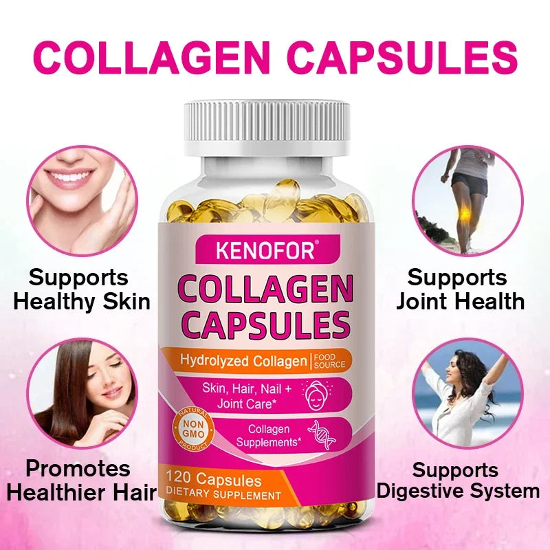 Kenofor Collagen Capsules hydrolyzed collagen, 120 capsules; supports skin, joints, hair & nails on Tampa Home & Garden Store