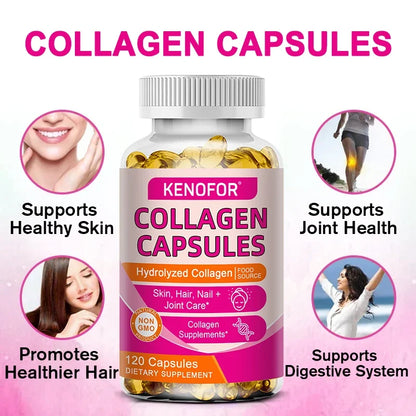 Kenofor Collagen Capsules hydrolyzed collagen, 120 capsules; supports skin, joints, hair & nails on Tampa Home & Garden Store