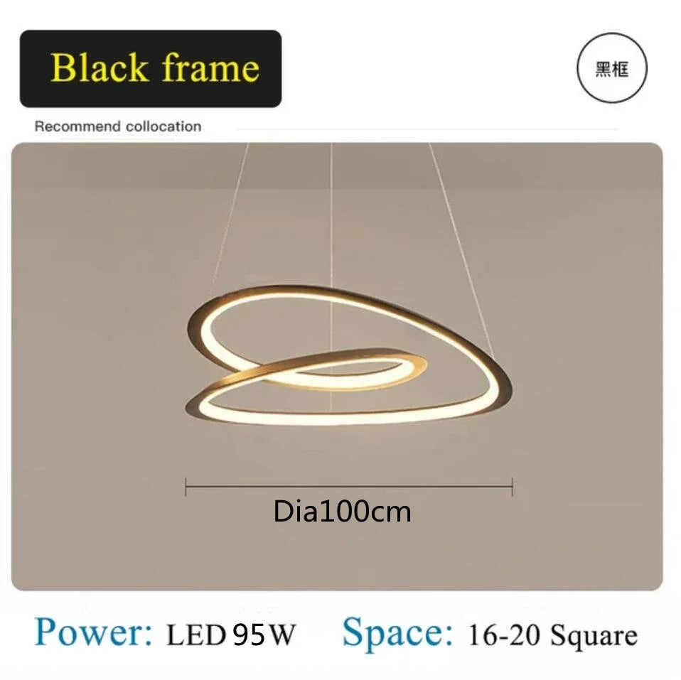 DecorBites Kepler LED Ring Chandelier, White, Dia 100cm on Tampa Home & Garden Store