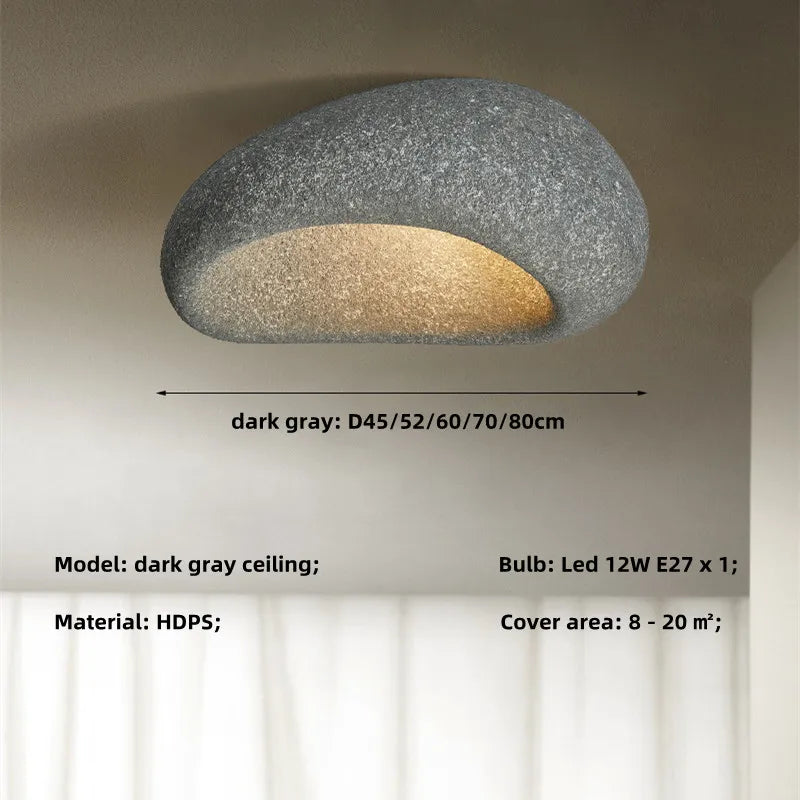DecorBites Khmara E27 ceiling light dark gray HDPS LED 12W for living room decor on Tampa Home & Garden Store