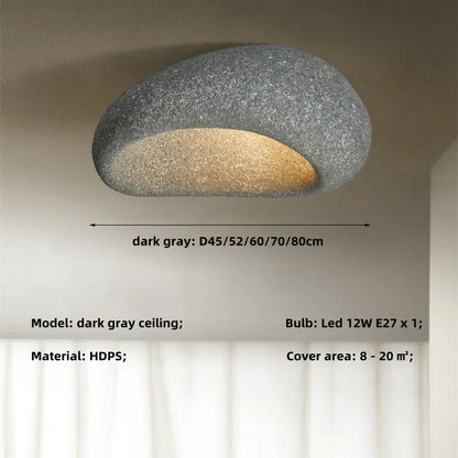 DecorBites Khmara E27 ceiling light dark gray HDPS LED 12W for living room decor on Tampa Home & Garden Store