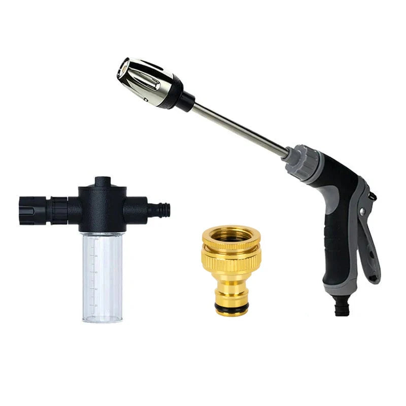 Portable Water Hose Nozzle with Foam Lance