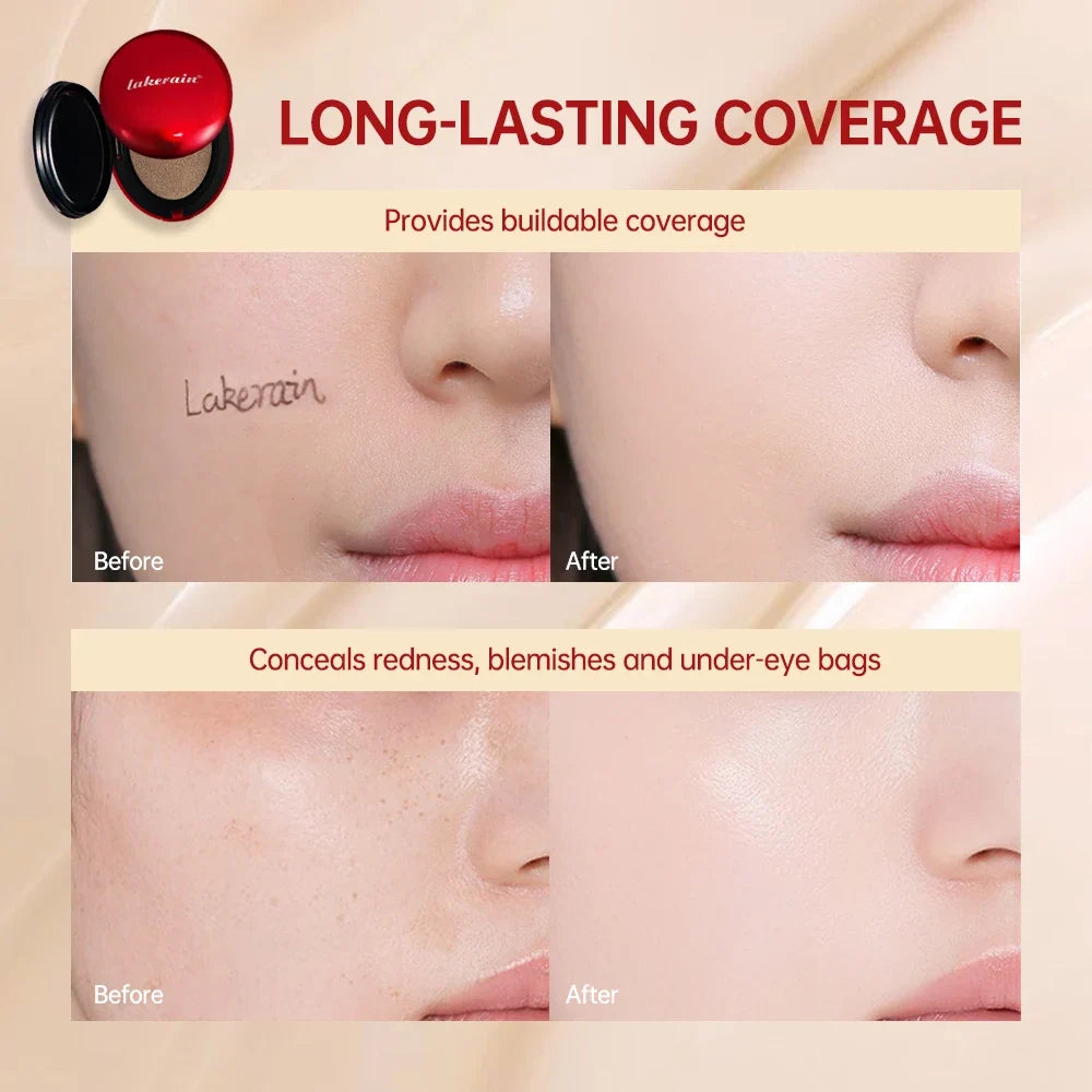 Silcy Skin Super Cushion Foundation waterproof longlasting brighten red Lakerain compact on Tampa Home & Garden Store