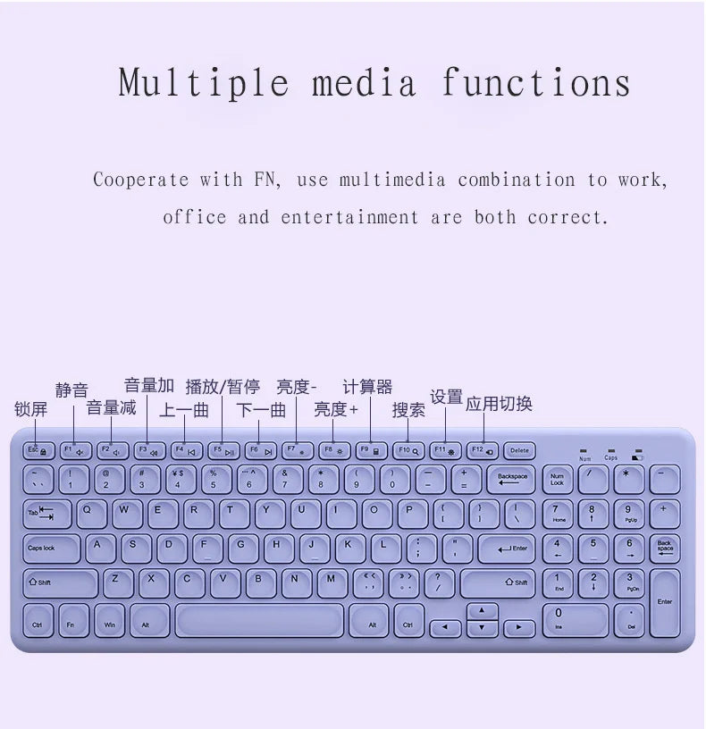 Purple wireless keyboard and mouse set by FLIPSTYLEZLLC, ultra-thin ergonomic PC gamer kit on Tampa Home & Garden Store