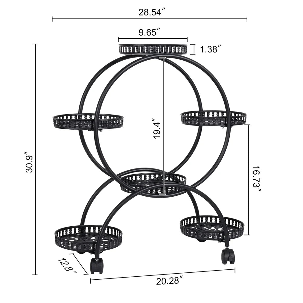 Heavy Duty Plant Stand And Lockable Wheels For
