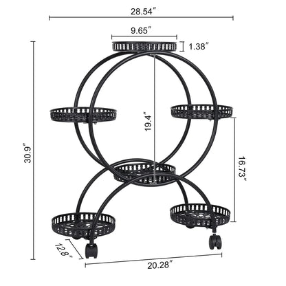 Heavy Duty Plant Stand And Lockable Wheels For