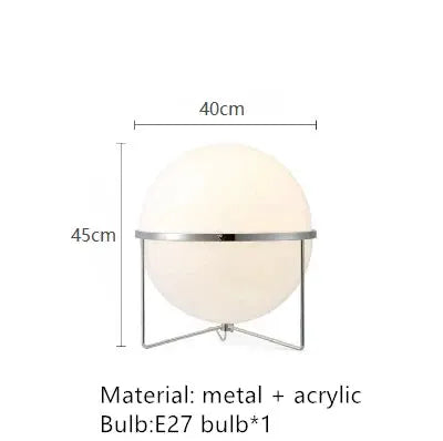 DecorBites LED Floor Lamp chrome metal frame white acrylic ball E27 bulb living area light on Tampa Home & Garden Store