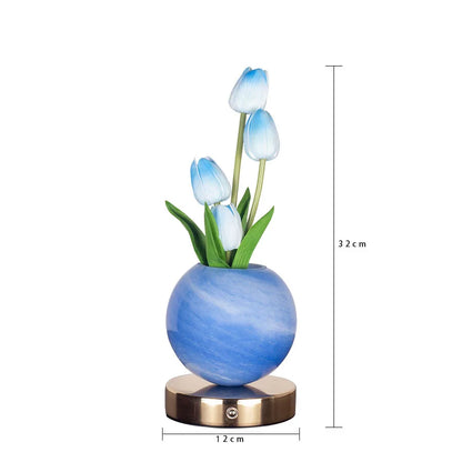 Tuliora | LED Tulip Night Light with Planet Bouquet Bedroom Ambient Decor