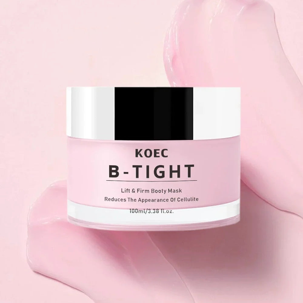KOEC B-TIGHT lifting firming booty mask body cream in pink jar 100ml Silcy Skin on Tampa Home & Garden Store