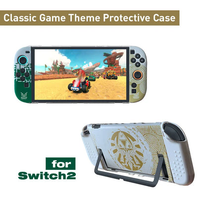 2025 Classic Storage Case for NS Switch 2 with protective shell; teal and beige JoyCon art on Tampa Home & Garden Store