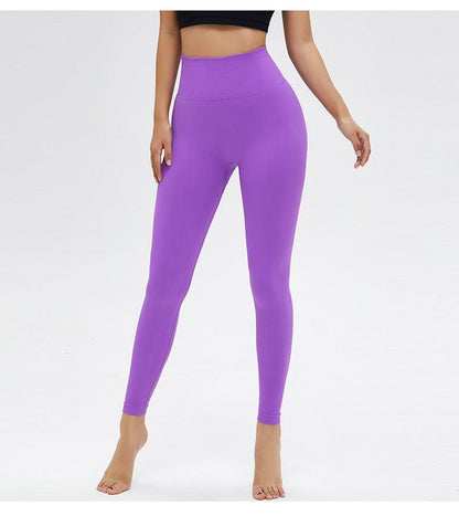 Stevvex purple high-waist seamless yoga leggings, women's workout pants, lightweight on Tampa Home & Garden Store
